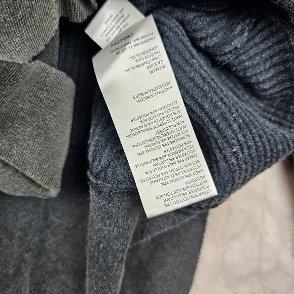 We The Free People Thermal Shirt XS Relaxed Mixed Media Boho Grunge Preppy Black - Picture 4 of 7